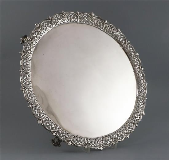 An early George III silver circular salver, by Richard Rugg I, 51 oz.